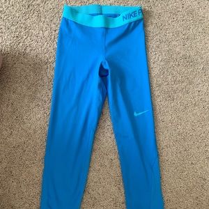 Bright Blue Nike Pro Running Tights